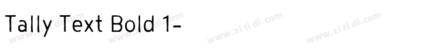 Tally Text Bold 1字体转换